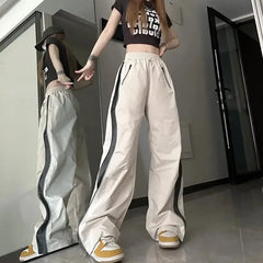 Y2K Techwear Sweatpants Women Streetwear Korean Hip Hop Harajuku Cargo Parachute