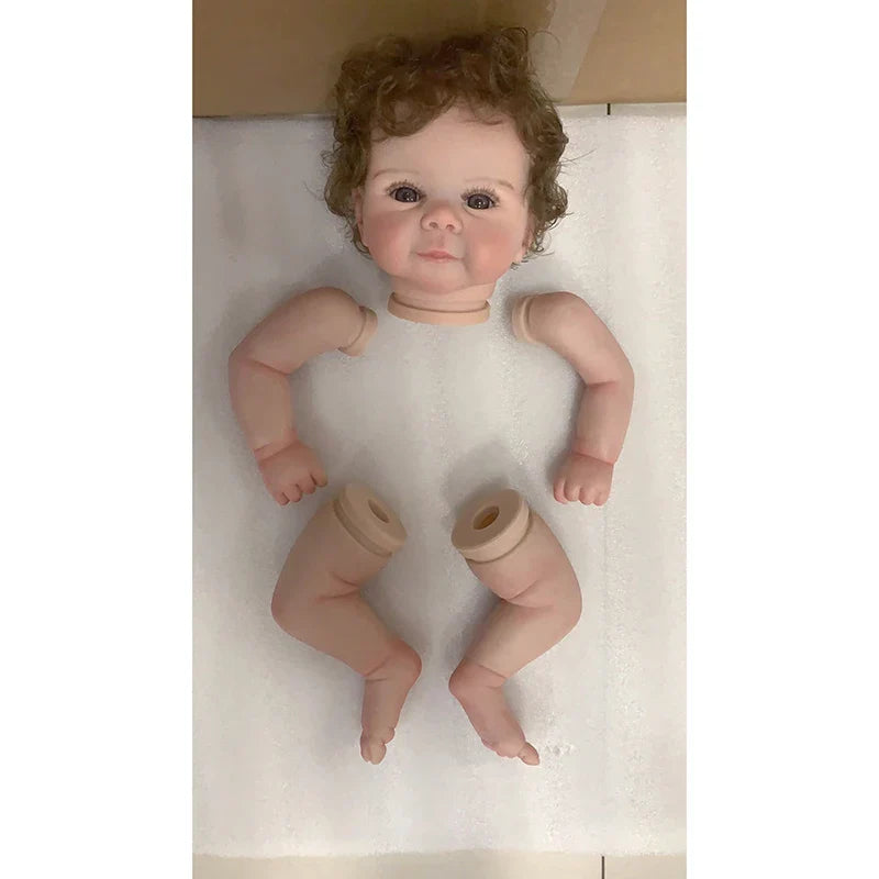 19inches Already Painted Reborn Doll Kits Juliette with Many Details Veins Unassembled Doll Parts with Cloth Body and Eyes