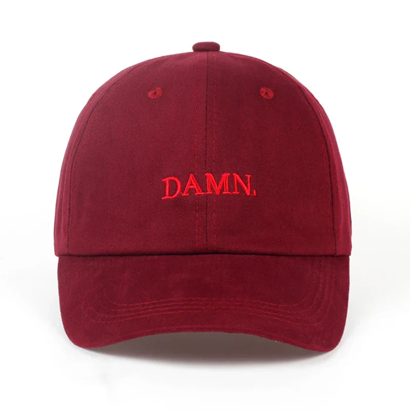 DAMN Hats for men and woman Embroidered DAMN. Dad Hat Hip Hop Stitched Kendrick lamar Unstructured Rapper Snapback Baseball Cap
