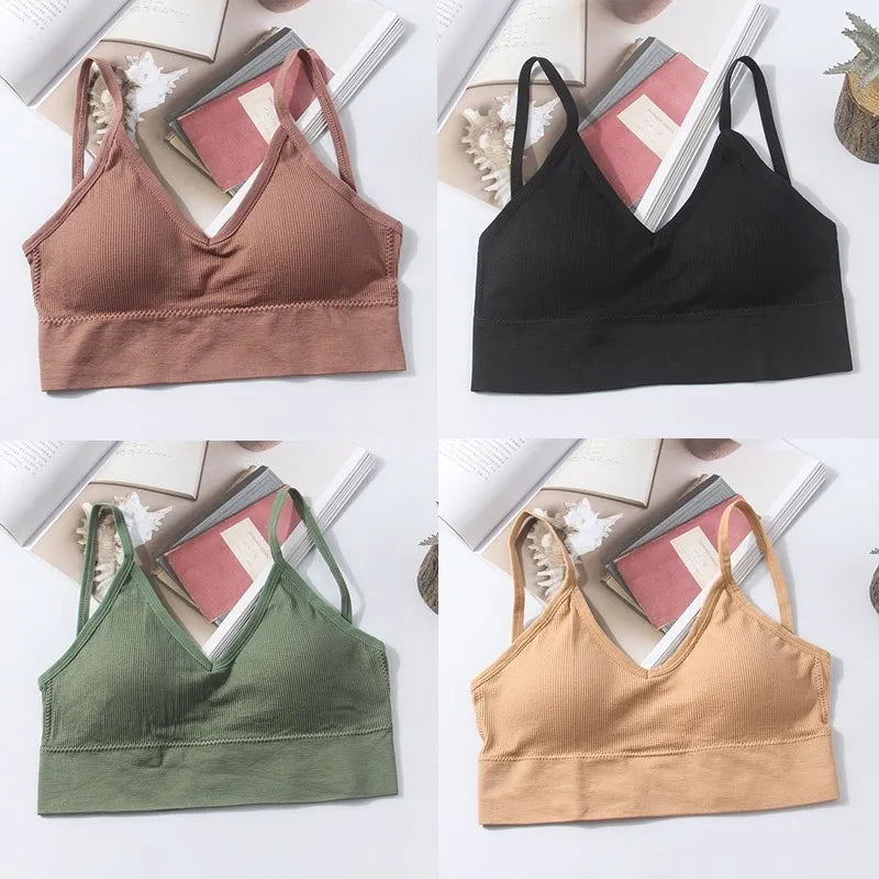 Women Seamless Bra Set, Beautiful Back Cotton Bra Comfortable Breathable