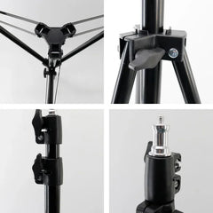 Metal Aluminum Alloy Light Stand Photography Portable Tripod with 1/4 Screw