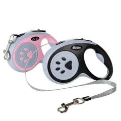 Automatic Retractable Pet Leash, Bone Paw Print Telescopic Dog Leash, Dog Leash