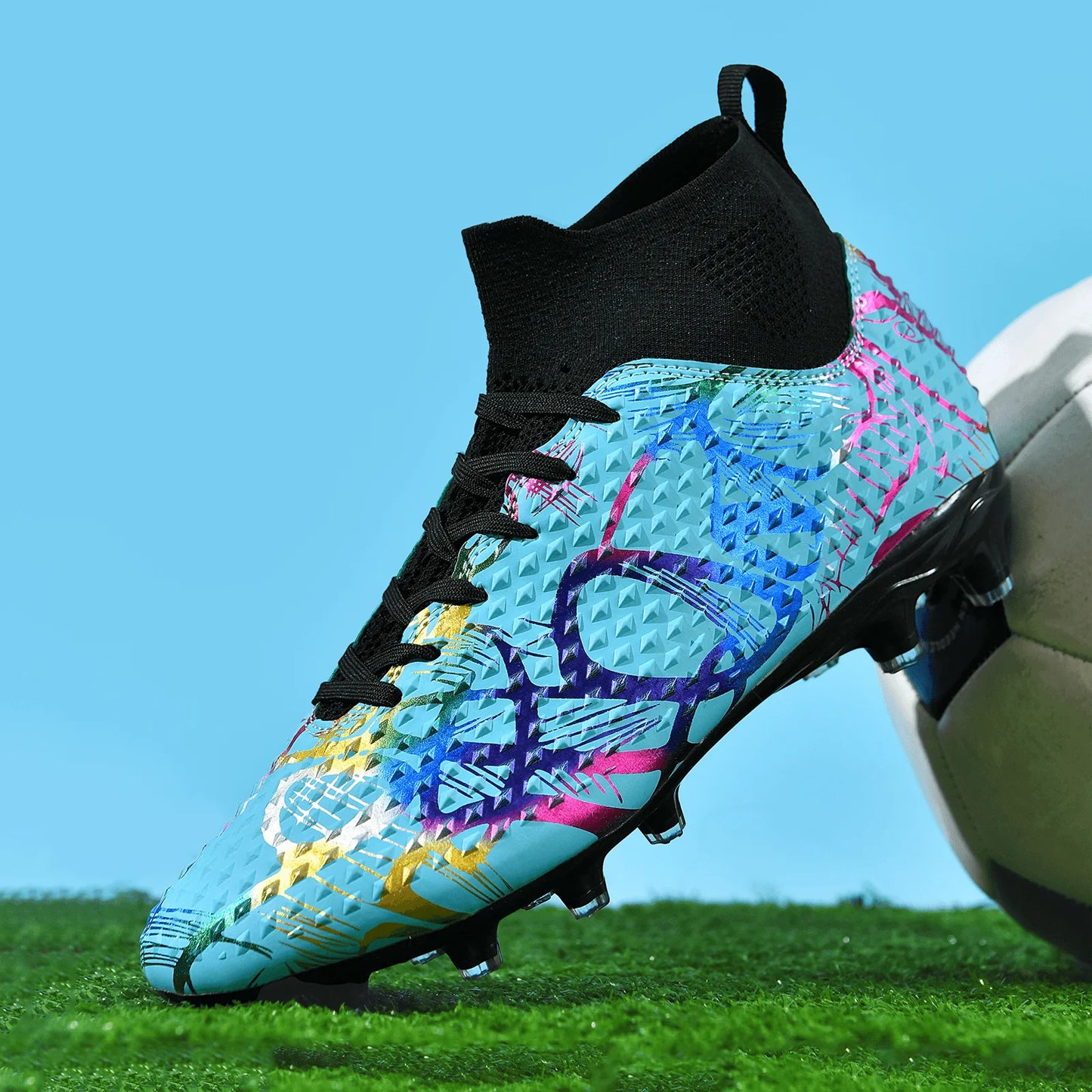 Men Soccer Shoes Children Futsal Non Slip Football Boots Grass Indoor Sports Cleats