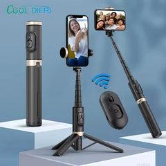 Bluetooth Selfie Stick Foldable Wireless Tripod