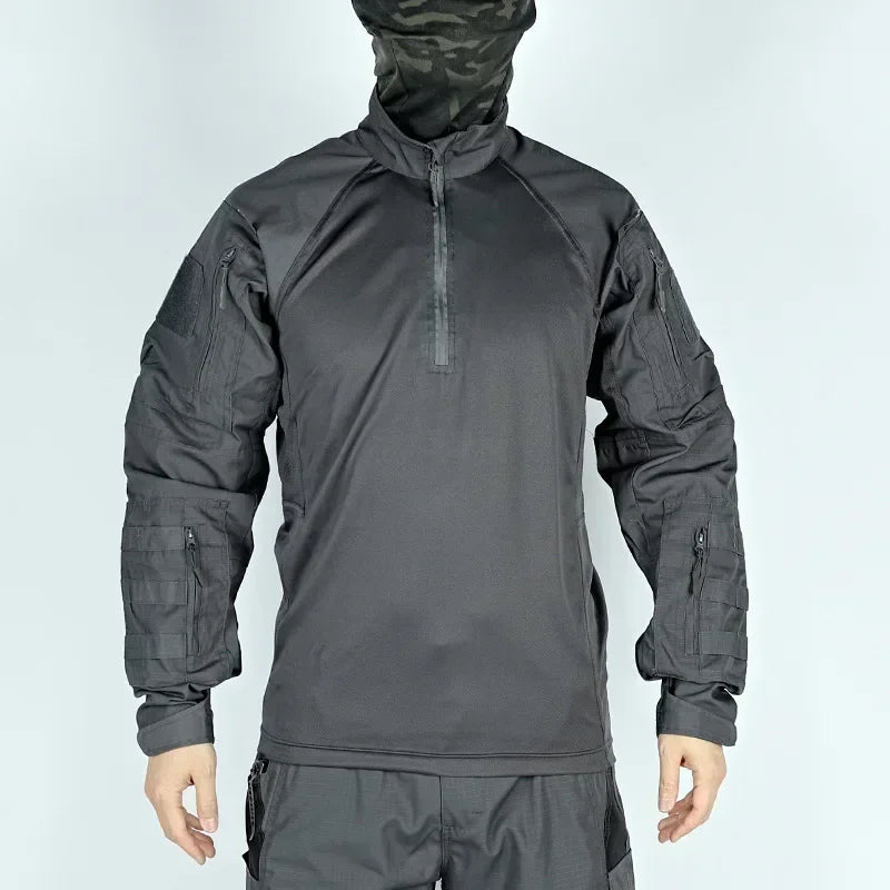 New Tactical Hunting Suit Outdoors Training Durable Breathable Camo Set Waterproof Quick Drying windproof Combat Two Piece Set