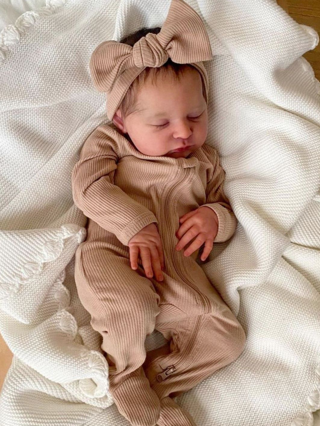 BZDOLL 3D-painting Skin with Visible Veins 50CM Soft Silicone Asleep Laura Silicone Reborn Baby Doll Toy Girl 20Inch Like Real