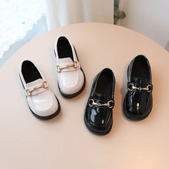 Girl Shoe Fashion Flats for Children Casual Kid Shoe Comfortable PU Leather Shoes Boys