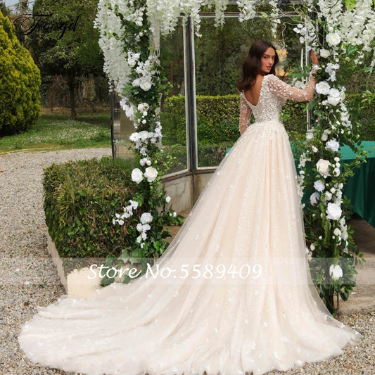 White Bridesmaid Dresses: Wedding Dresses V-Neck Long Sleeve Detachable