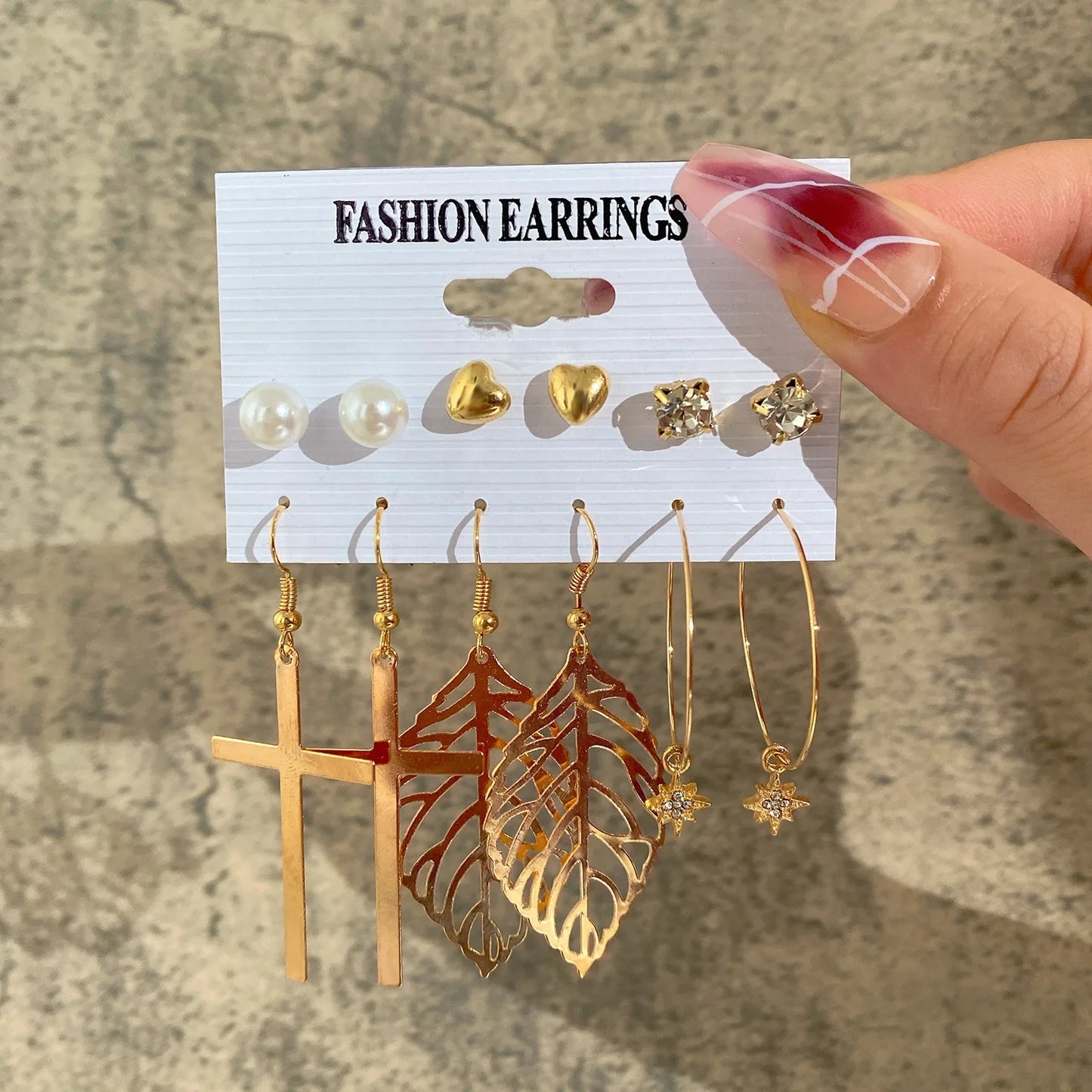 Fashionable Pearl Note Butterfly Geometric Tassel Stud Earrings Women Suit Elegant Charm Engagement Party Jewelry
