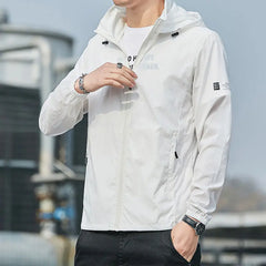 Summer Sun Protection Skin Coats Men Ultra-Light Sportswear Hooded Outwear Men