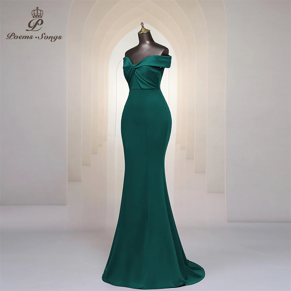 Homecoming Dresses: Green Trumpet Evening Dress Long Mermaid Criss Cross