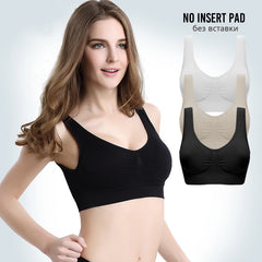 Sports Yoga Bra Women Seamless Push Up Sleep Brassiere Underwear