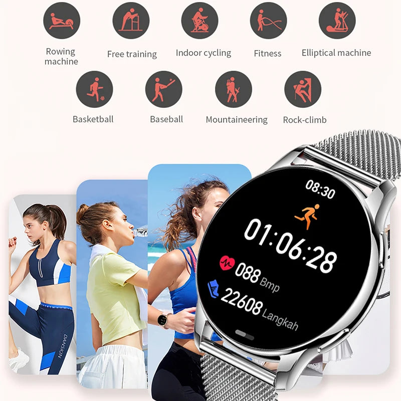 New Original Smartwatch HD 466*466 Always Show Time 1.32 AMOLED Display Call Reminder Gift Ultra Thin Women SmartWatch for Women