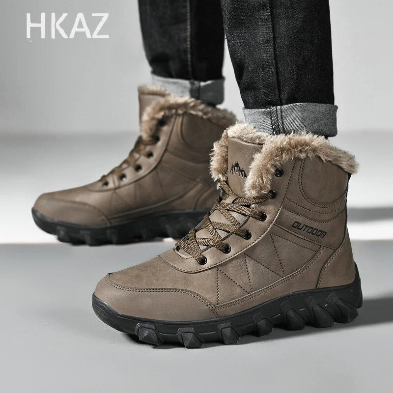 Men's Boots Fleece To Keep Warm Thick Bottom Non-slip Comfortable Wear-Resistant