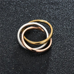 Classical Triple Ring Interlocked Rings Wedding Jewelry Accessories Fashion