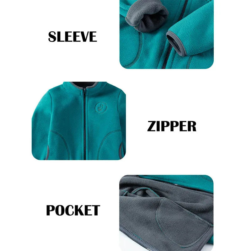Fleece Jacket for Kids Girl Toddler Boy Jacket for Teens Baby Child Sweatshirt Zipper