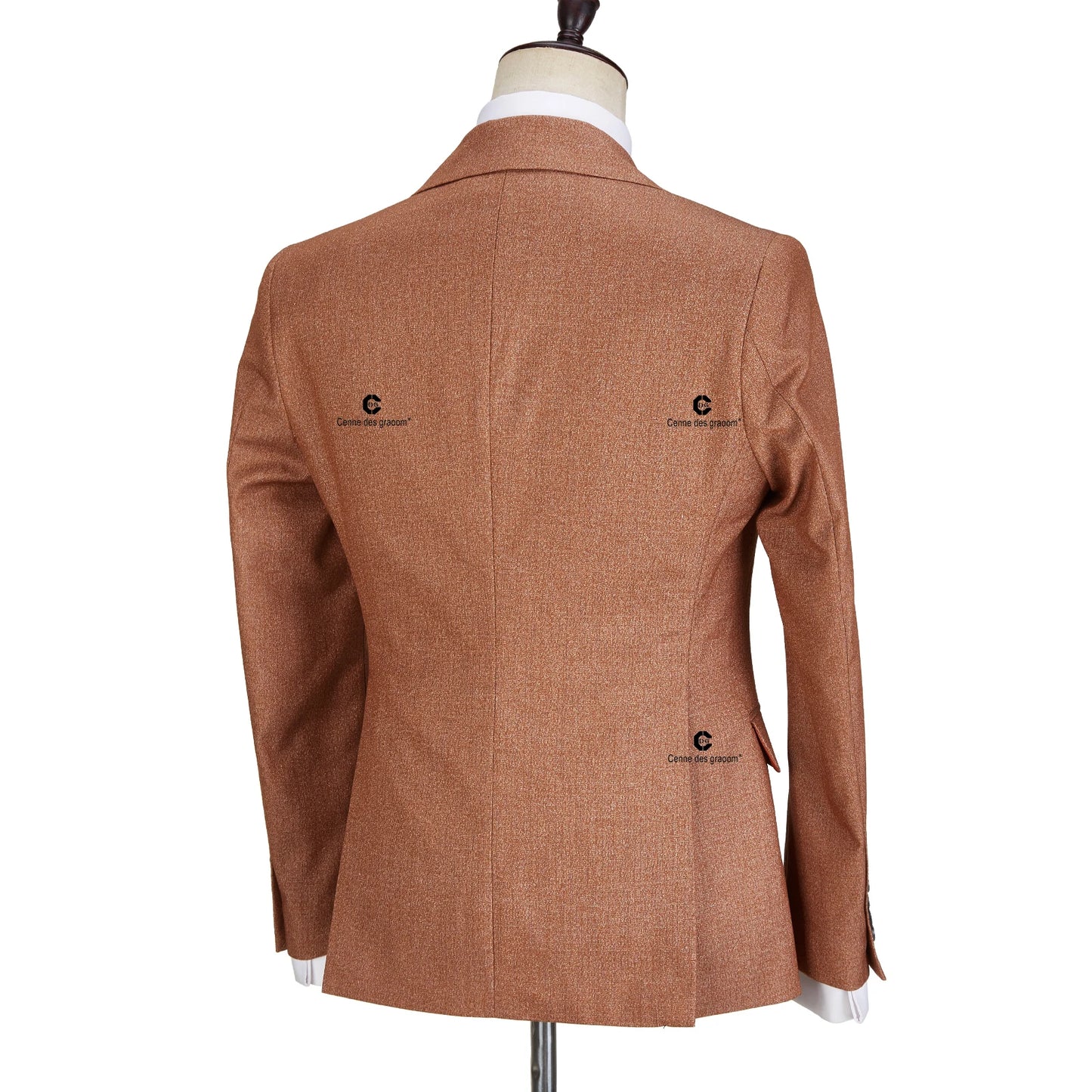 Tuxedo for Mens: Brown Suits For Men Tailor-Made Wedding Groom 3 Pieces