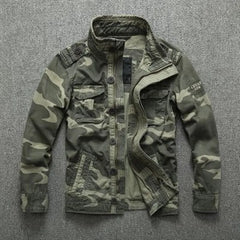 Casual Wear Mens Oversized Camo Jacket Sportswear Thick Denim Jacket