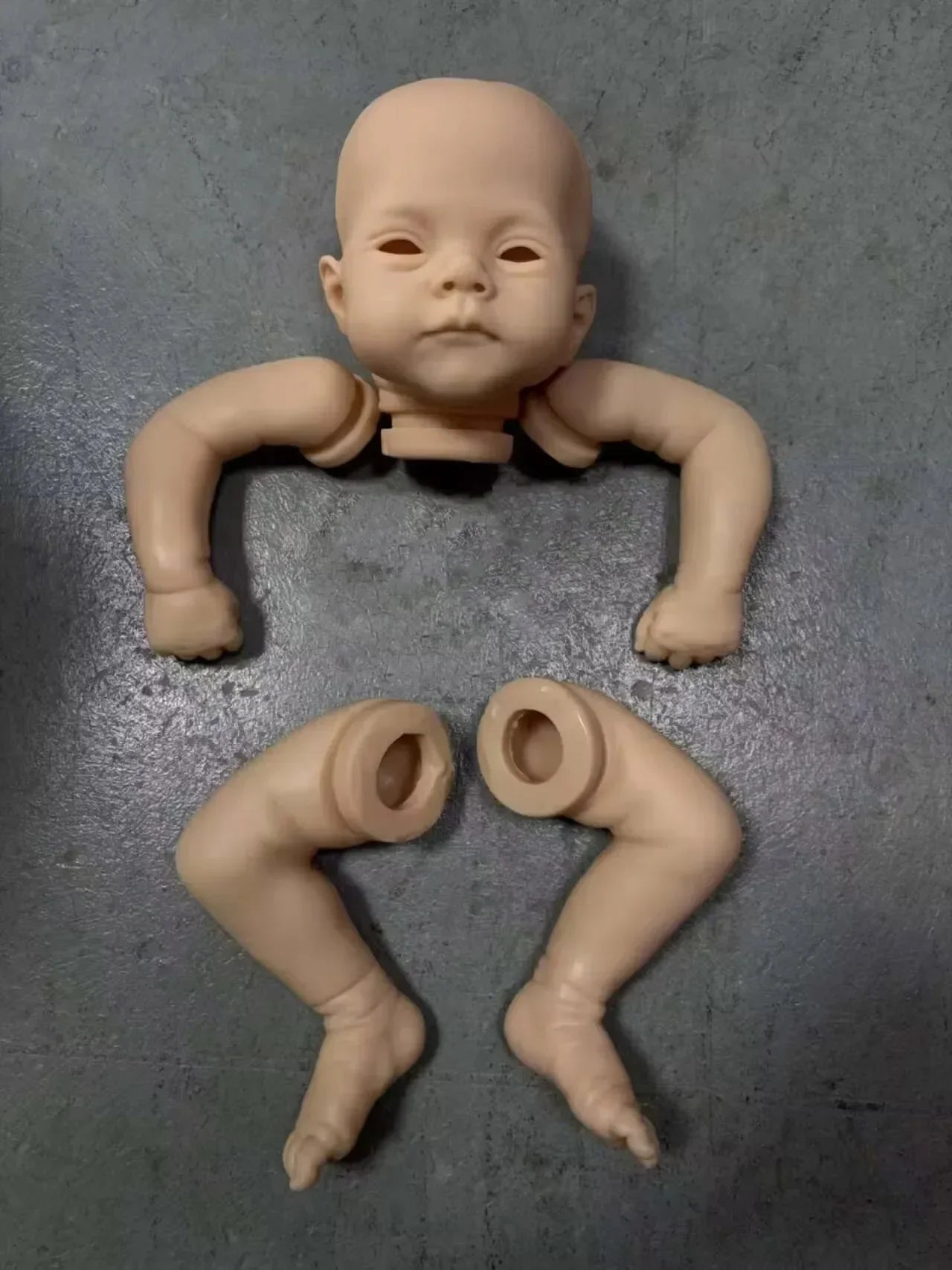 19inch Lily and Irys New Arrival Unfinished Unpainted Twins Reborn Doll Kit Soft Touch Fresh Color with Cloth body included