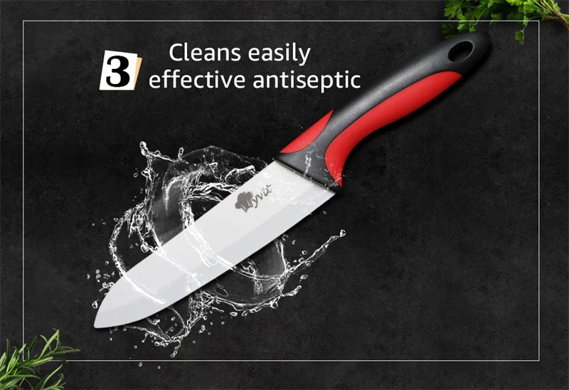 Ceramic Knives Kitchen Knives 3 4 5 6 inch Paring Utility Slicing Chef Set+Peeler