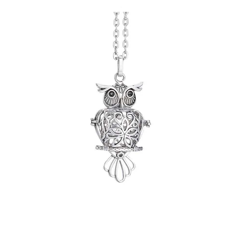 Music Chime Mexico Angel Ball Caller Locket Necklace Antique Vintage Pregnancy Essential Oil Diffuser Aromatherapy Necklace