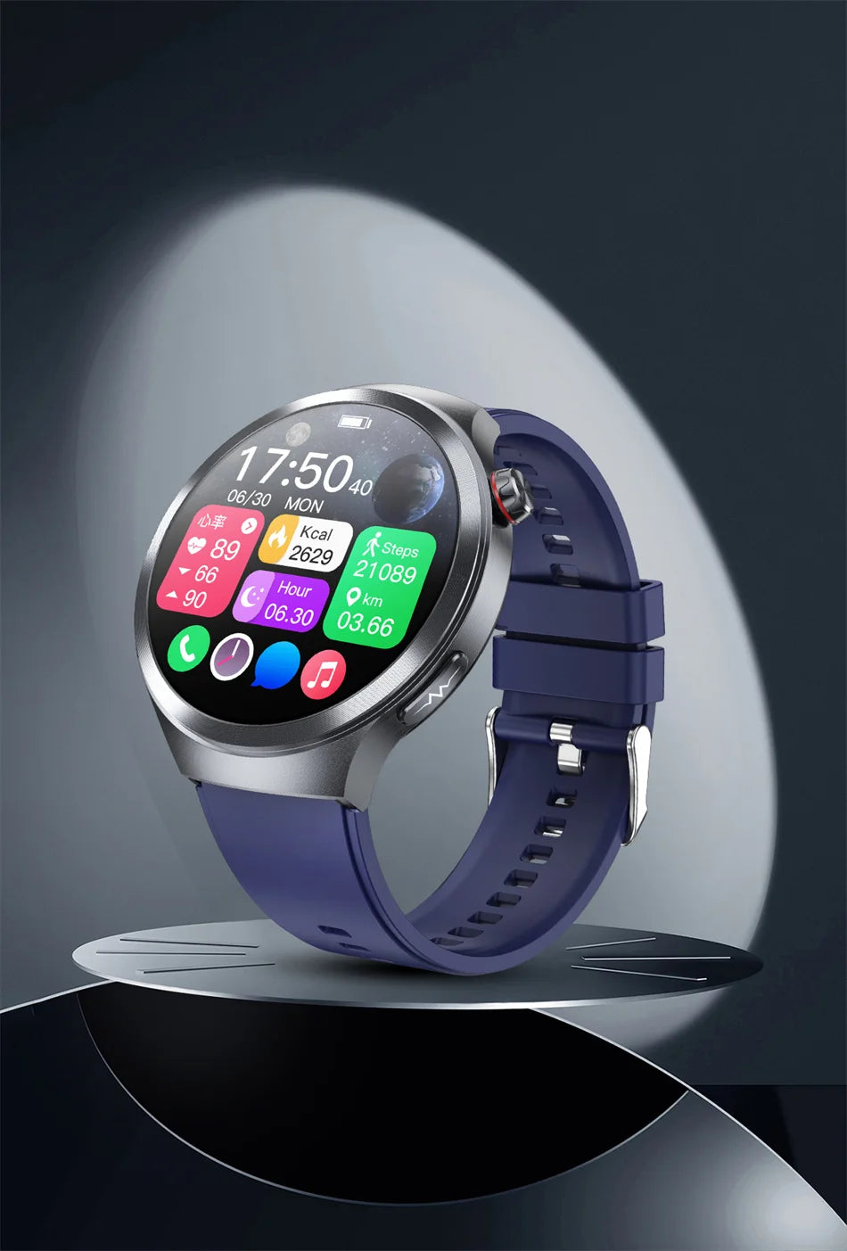 New 1.73" Sapphire Glass Uric Acid Blood Fat Health Trackr SmartWatch Blood Pressure ECG+PPG Clock Body Analysis Smartwatchs Men