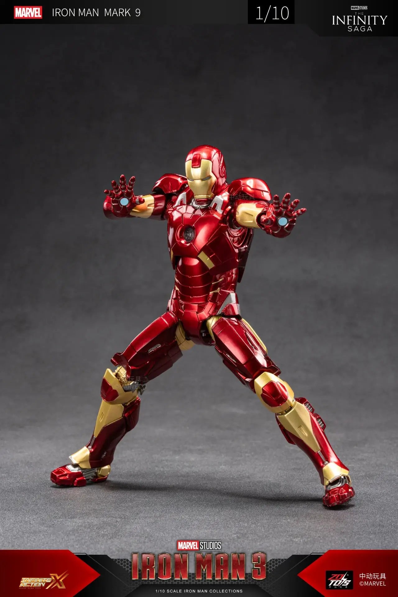 1:10 ZD Toys Iron Man MK38 Igor MK25 Striker MK26 Gamma MK36 Peacemaker MK40 MK15 Sneaky Action Figure Collections Gift