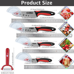 Ceramic Knife 3 4 5 6 inch Set Chef Paring Slicing Utility Zirconia Black Blade Vegetable