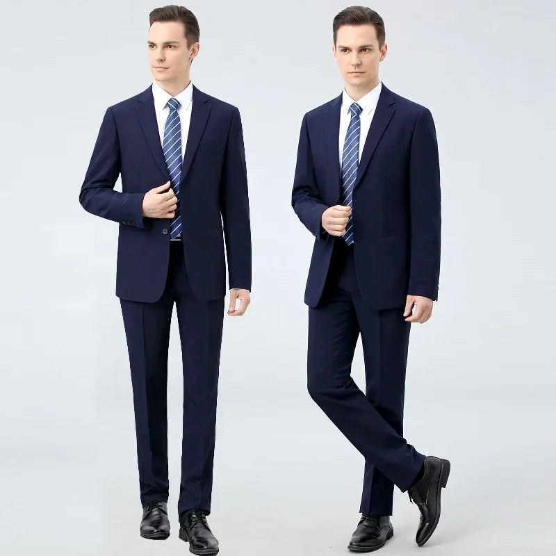Tuxedo for Mens: (Blazer+ Trousers) Men's British Style Elegant Fashion Senior
