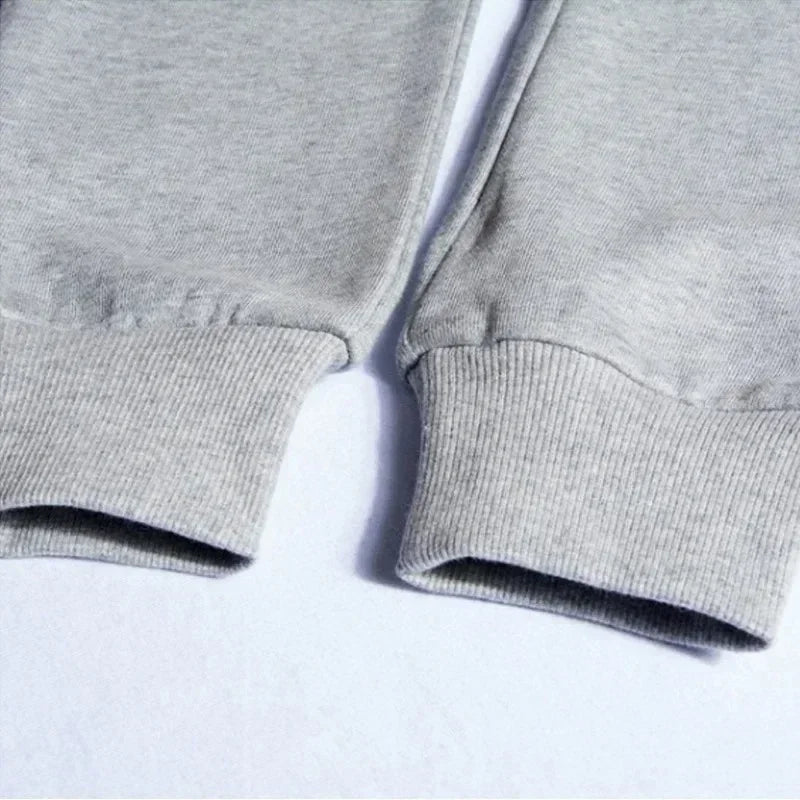 Mens soft comfortable Boston print hooded sweatshirt sweatpants set eco-friendly thin velvet warm autumn winter hoodies