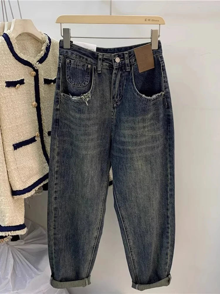 Y2k Jeans Plus Size Vintage Harlan Jeans High Waist Stretch Loose Pants