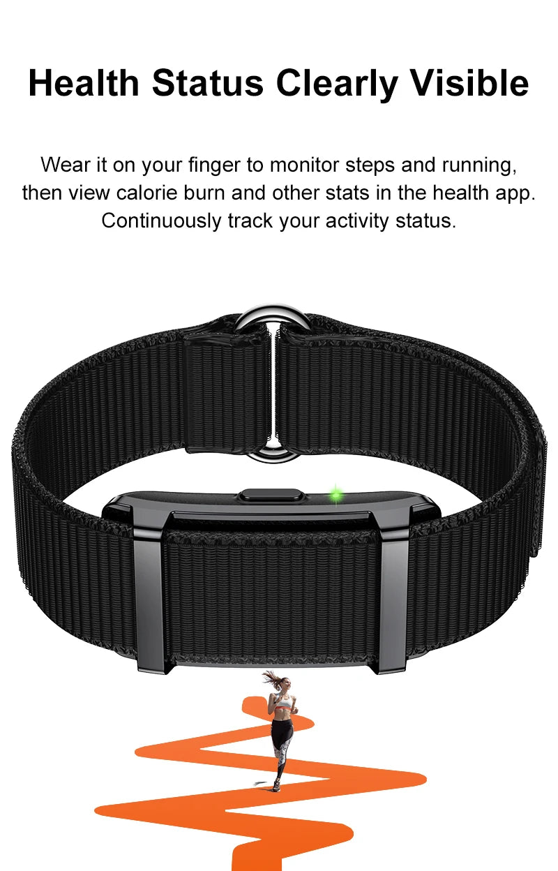 Smart Bracelet Sports Fitness Tracker Health Monitoring Step Count Heart Rate Sleep Tracking 1ATM Waterproof Smart Wristband