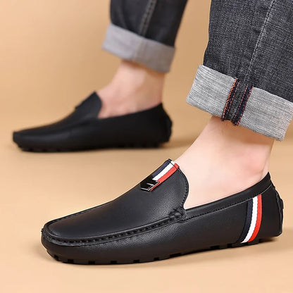 Casual Men Loafers Shoes Business Office Shoes Leather Shoe Formal Shoes Casual Driving Shoes Slip on Wear-Resistant Footwear