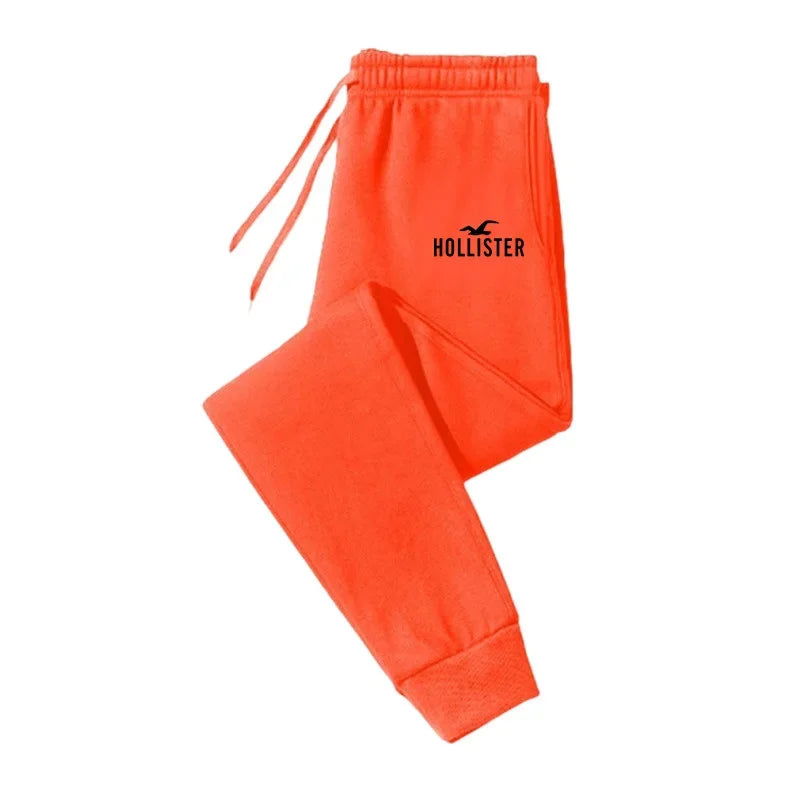 Men Women Hollister Printed Casual Trousers Sports Jogging Pants Sweatpants