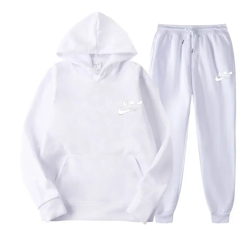 2025 Spring Autumn Men Casual Two Piece Sets Sweatshirts Men Women Street Los Fashion Printed Sports Suit