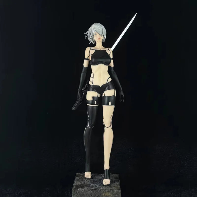 Nier Automata Anime Peripherals Otaku Collectibles A2 Battle Damaged Ver 2b Statues 50cm Garage Kits Replica Version Collectbles
