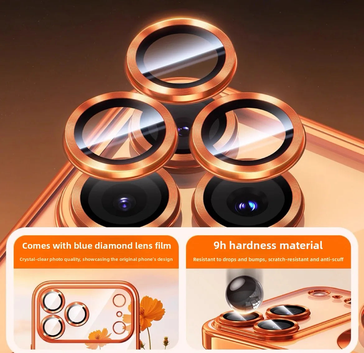1pc Glossy Electroplated Lens Protector Magnetic Case For Apple 17 17PRO 17AIR 17 Pro Max Supports Wireless Charging