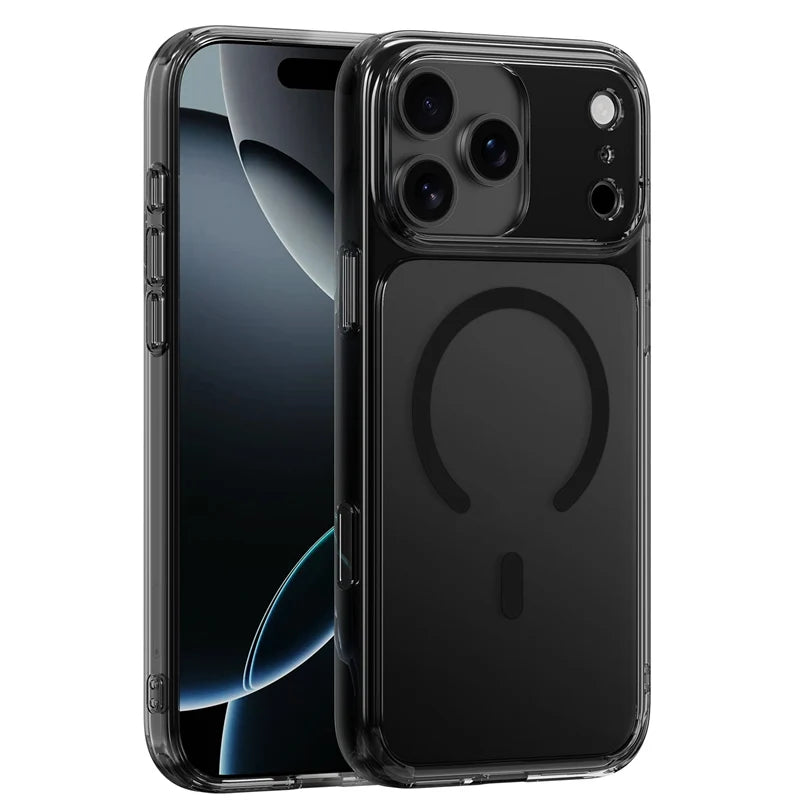 Matte Translucent PC+TPU Original Magsafe Case For iPhone 17Pro 17Air 17Pro Max Active Camera Button Wireless Charge Hard Cover