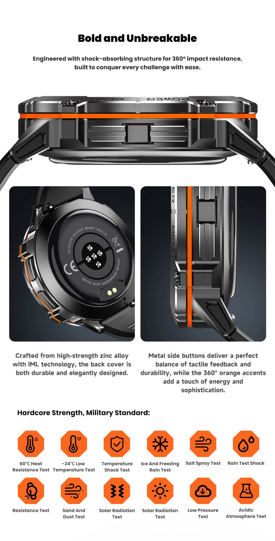 2025 New Military TREX3 1000mAh Battery Smart Watch 1.73-inch Screen 5ATM Waterproof GPS Altimeter Bluetooth Call Men Smartwatch