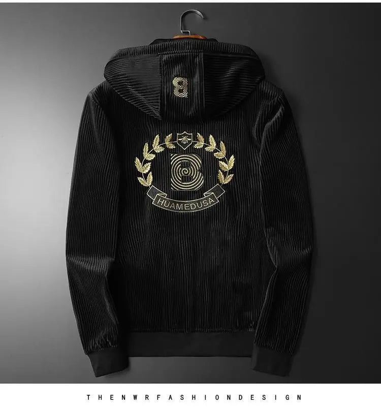 Hoodies For Men Autumn and Winter high quality Gold Velvet Thickened suit plus size Sports suit Two-piece Set pant sets