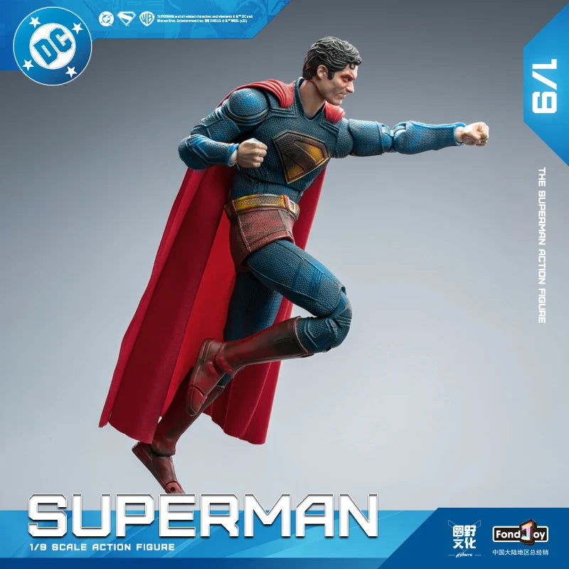 2025 Fondjoy Battle Damaged Superman Action Figure David Corenswet 1/9 New Superman Figure Pvc Joint Movable Kid Toy Boy Gift