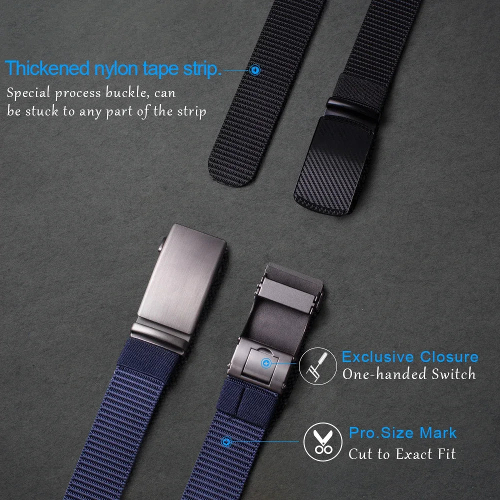 Automatic Buckle Light Comfortable Nylon Military Belt Outdoor Hunting Multifunctional Tactical Canvas Belt High Quality Men Bel