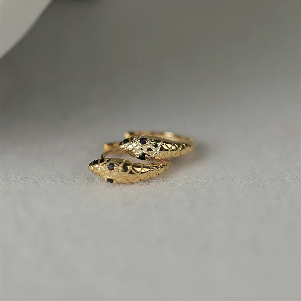 ROXI 925 Sterling Silver Ear Buckle Snake Twisted Round Circle Microinlaid Zirconia Hoop Earrings For Women Pendientes Aro Rojos
