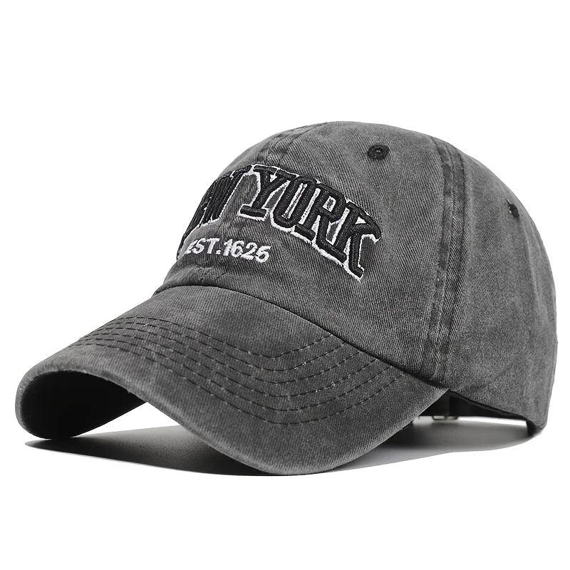 Fashion NEW YORK Embroidery Baseball Caps Outdoor Casual Adult Sun Hats Hip Hop Hat Sports Golf Caps Water Wash Snapback Hats