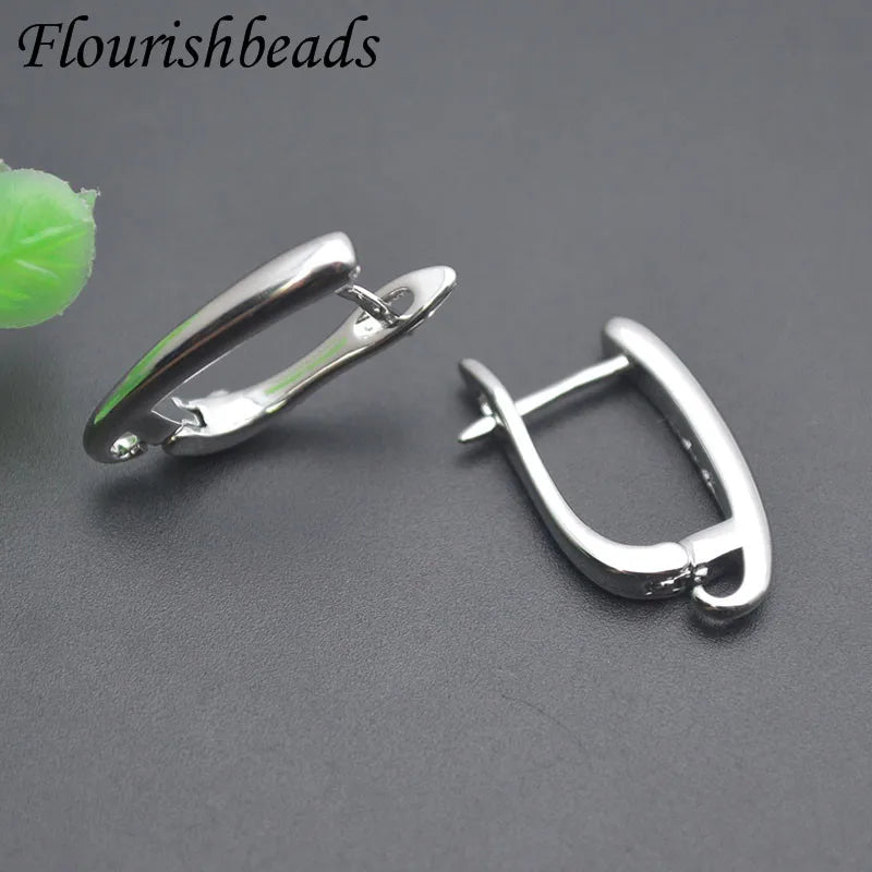 18k Gold Color Anti Fading Smooth Earring Hooks Shvenzy for Women DIY Wedding Christmas Earrings Jewelry Accessories 30pcs/lot
