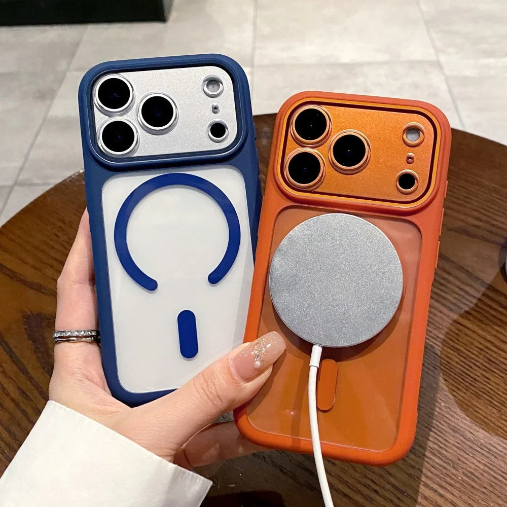 Camera Protector Acrylic Transparent For Magsafe Cases For iPhone 17 Pro Max 17 Pro Air Slim Magnetic Clear Bumper Back Cover