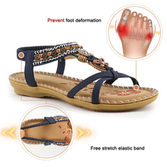 Women Summer Sandals Wedges Shoes Ladies Rome Sandals Butterfly-knot