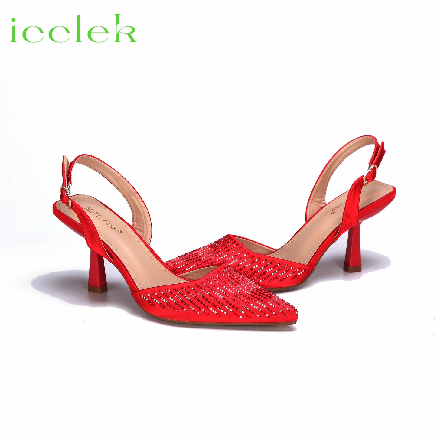 2024 Hot Selling High Heels Nigerian Style Ladies Sanda Matching Bag Set in Red Color For Party Women