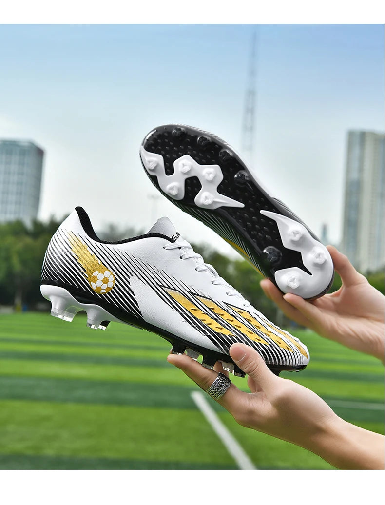 Soccer Shoes Sport Outdoor Men Breathable Cleats FG Football Boots
