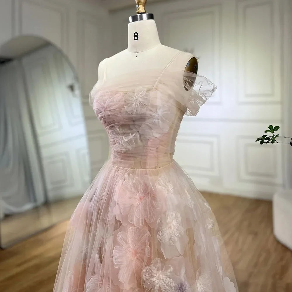 Homecoming Dresses: A-Line Prom Dresses Elegant Flowers Off Shoulder For Women